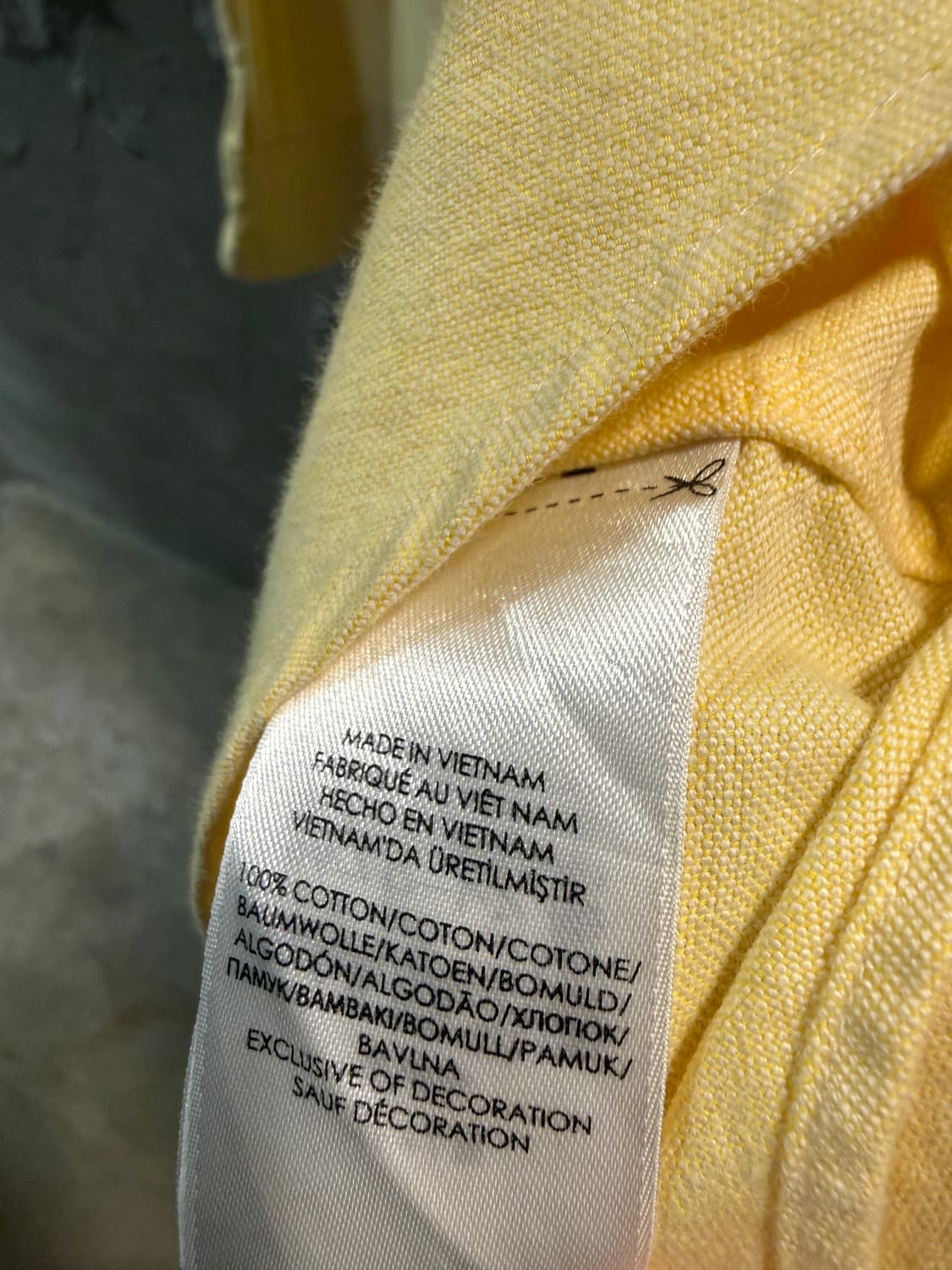 폴로 랄프로렌 클래식핏 옥스포드 셔츠 옐로우 SP 상품이미지4