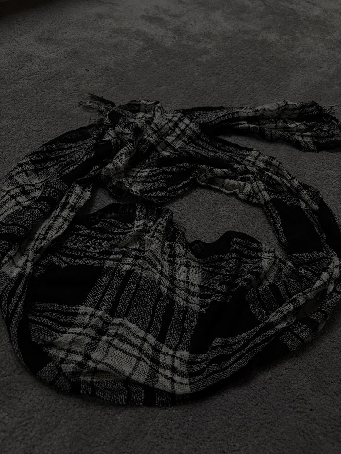 Vintage v-kei punk mood flannel scarf 상품이미지2