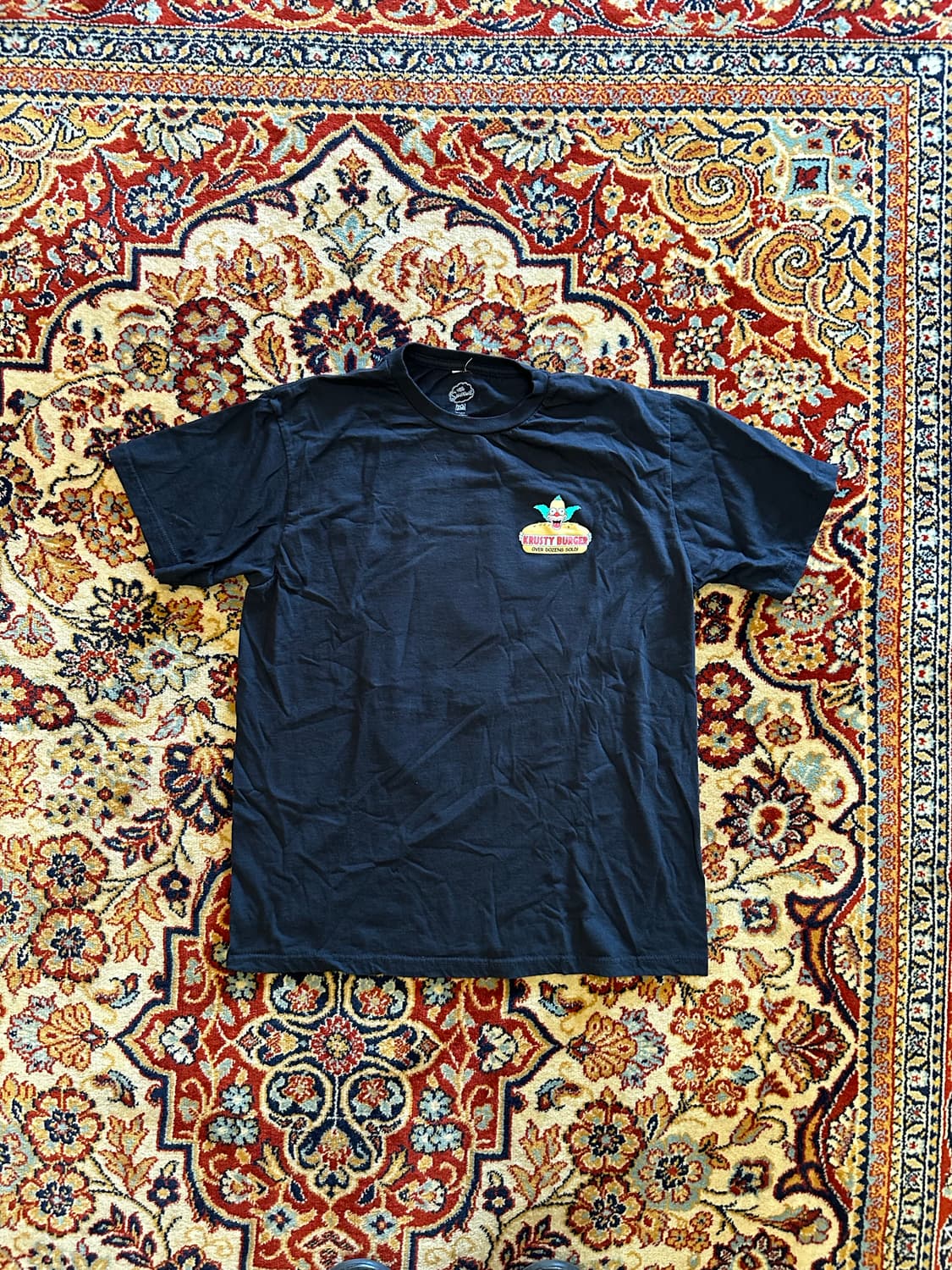 THE SIMPSONS '크러스티 버거' 양면 로고 블랙 티셔츠 - L 상품이미지2