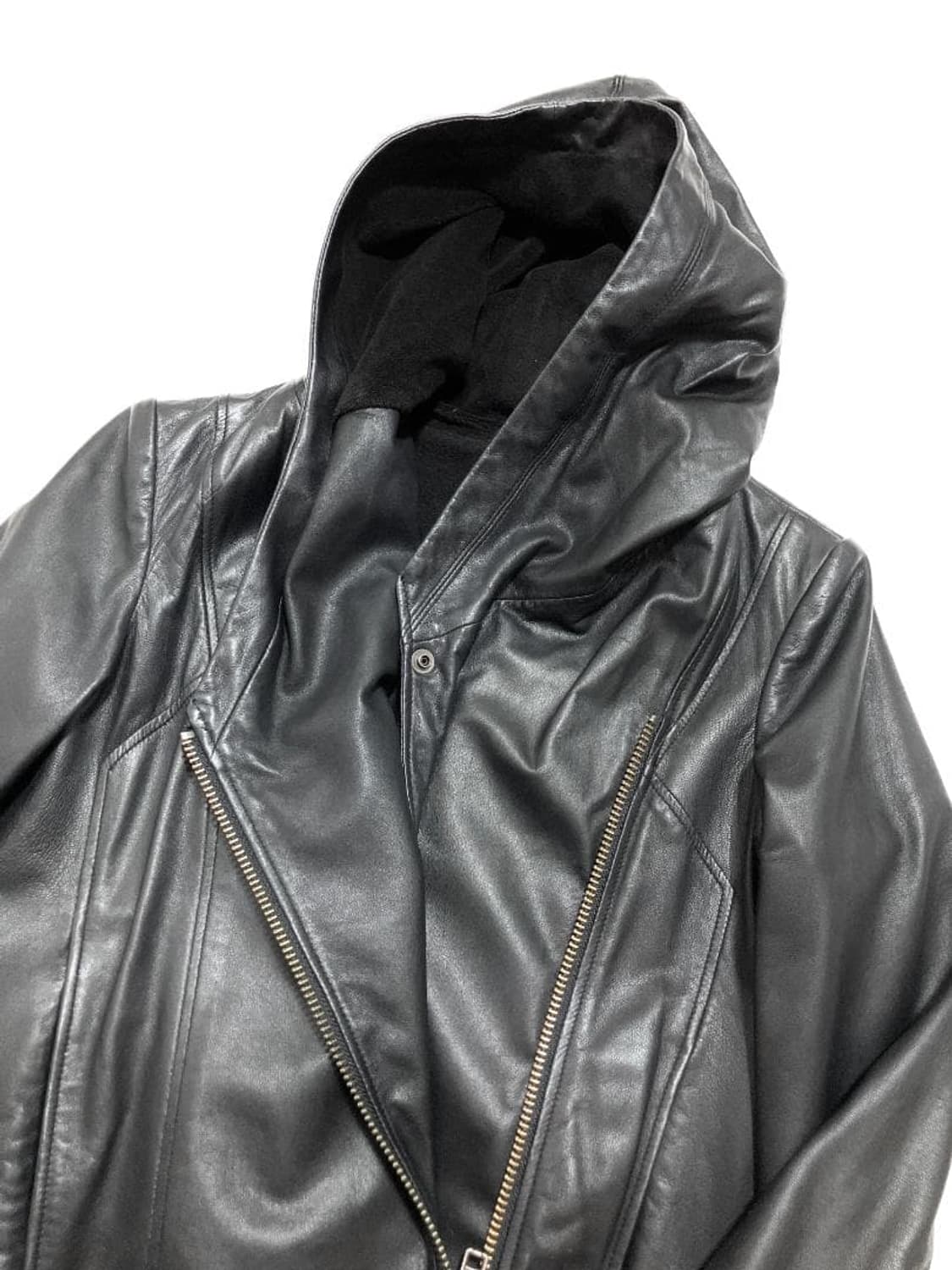 헬무트랭 램스킨 비대칭 라이더자켓 상품이미지6