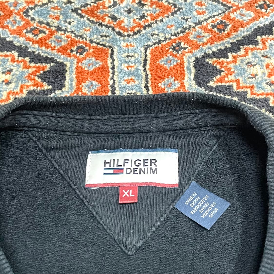 타미힐피거데님 블랙 맨투맨 여성XL 상품이미지3