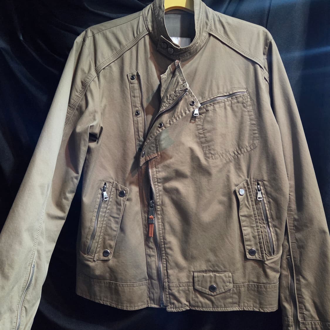 자라 맨 코튼 라이더 자켓 상품이미지3