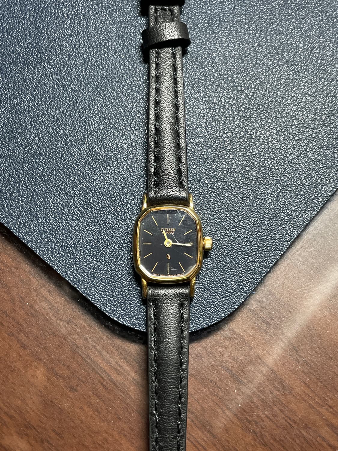 빈티지 시티즌 쿼츠 레더 시계 상품이미지1