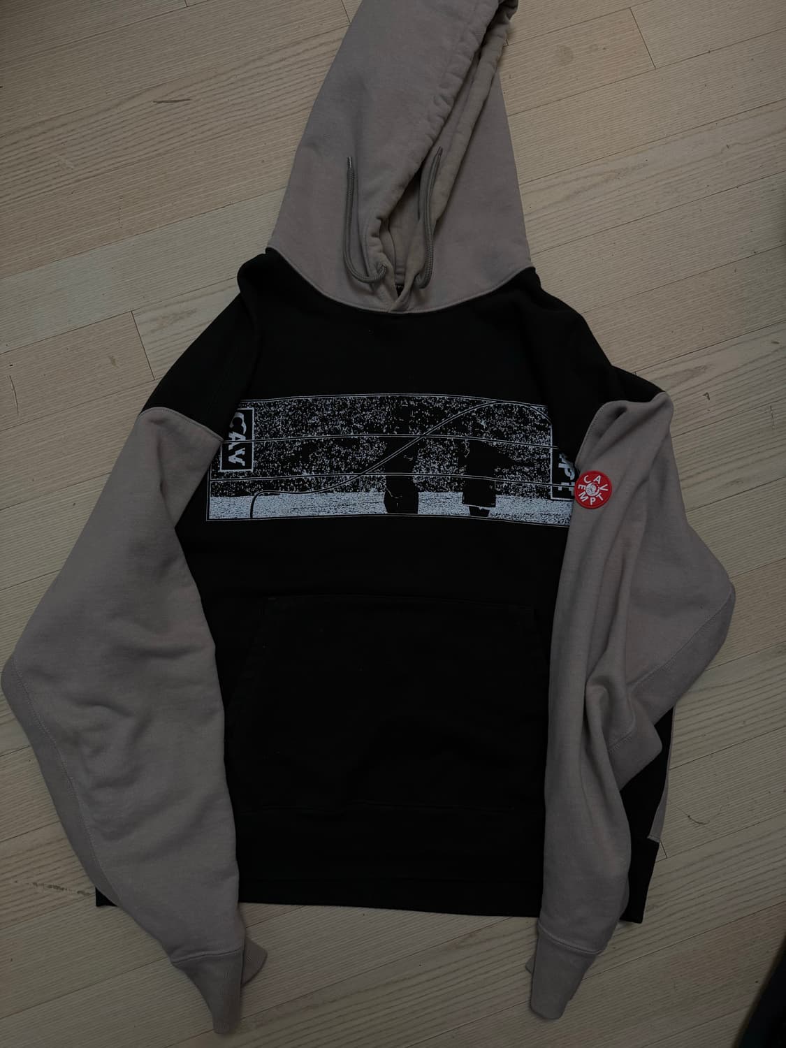 Cav Empt Dichromatic hoodie black gray 상품이미지2