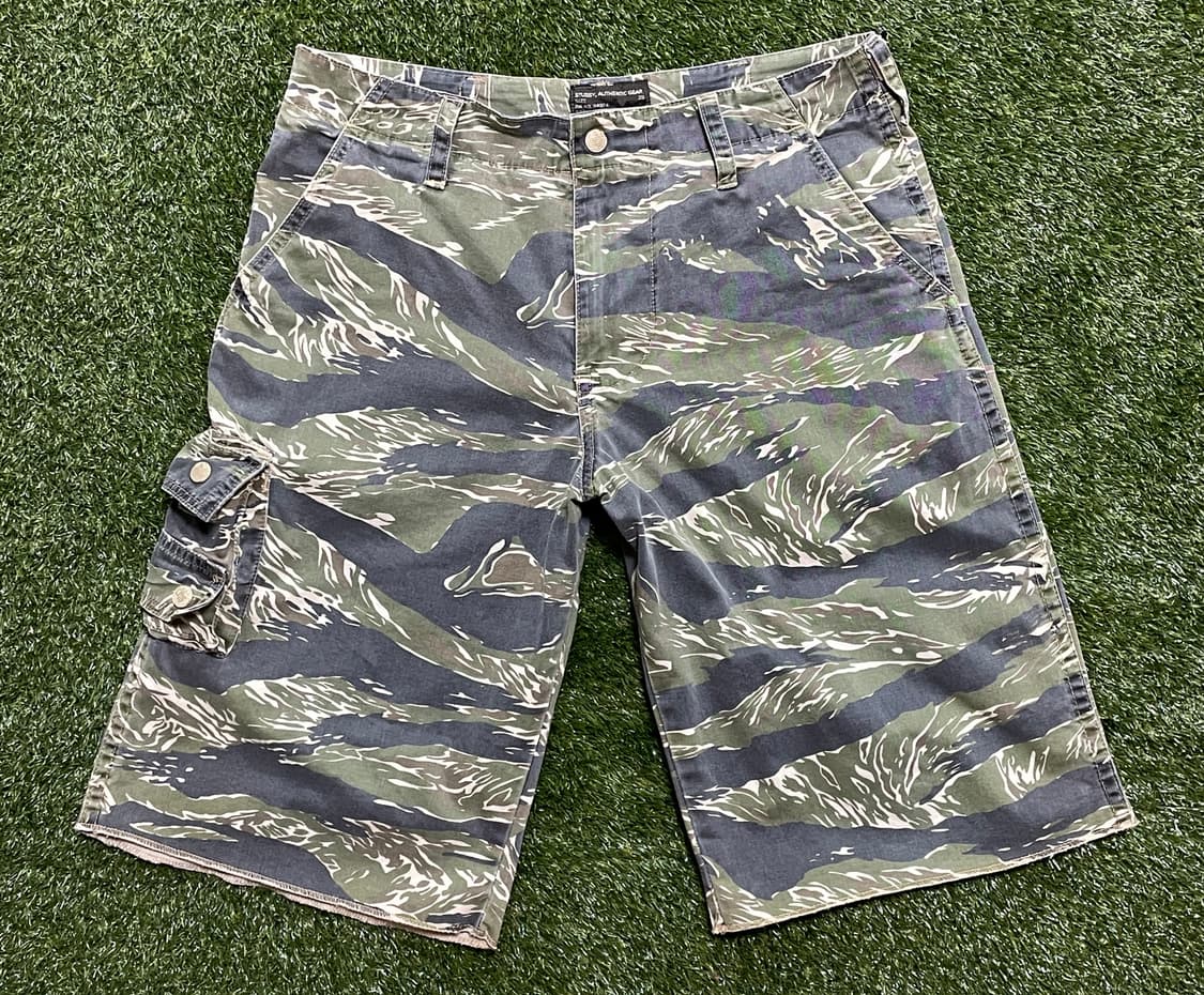 빈티지 올드 스투시 카모 버뮤다 팬츠 상품이미지1