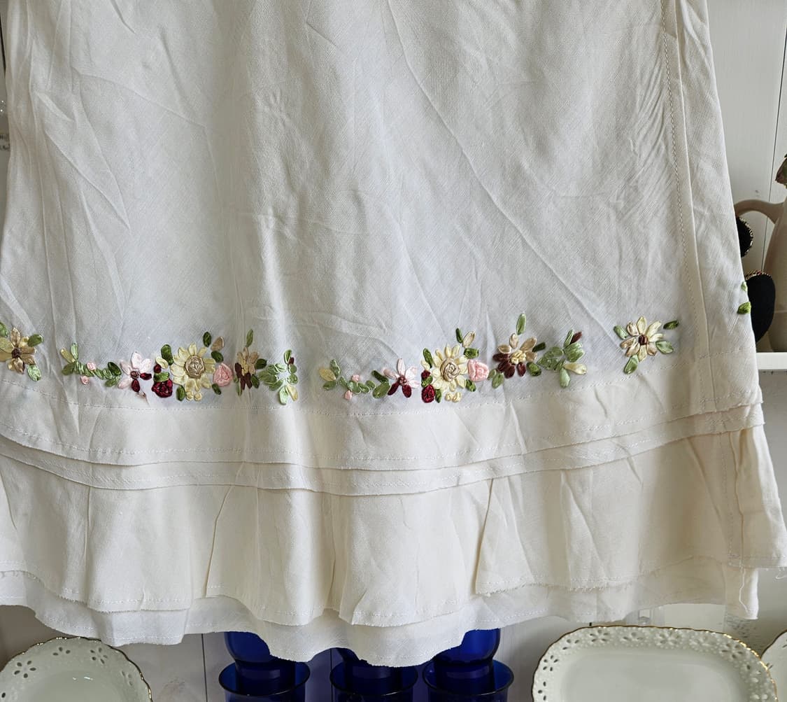 꼼데가르송 플라워 자수 스커트 상품이미지2