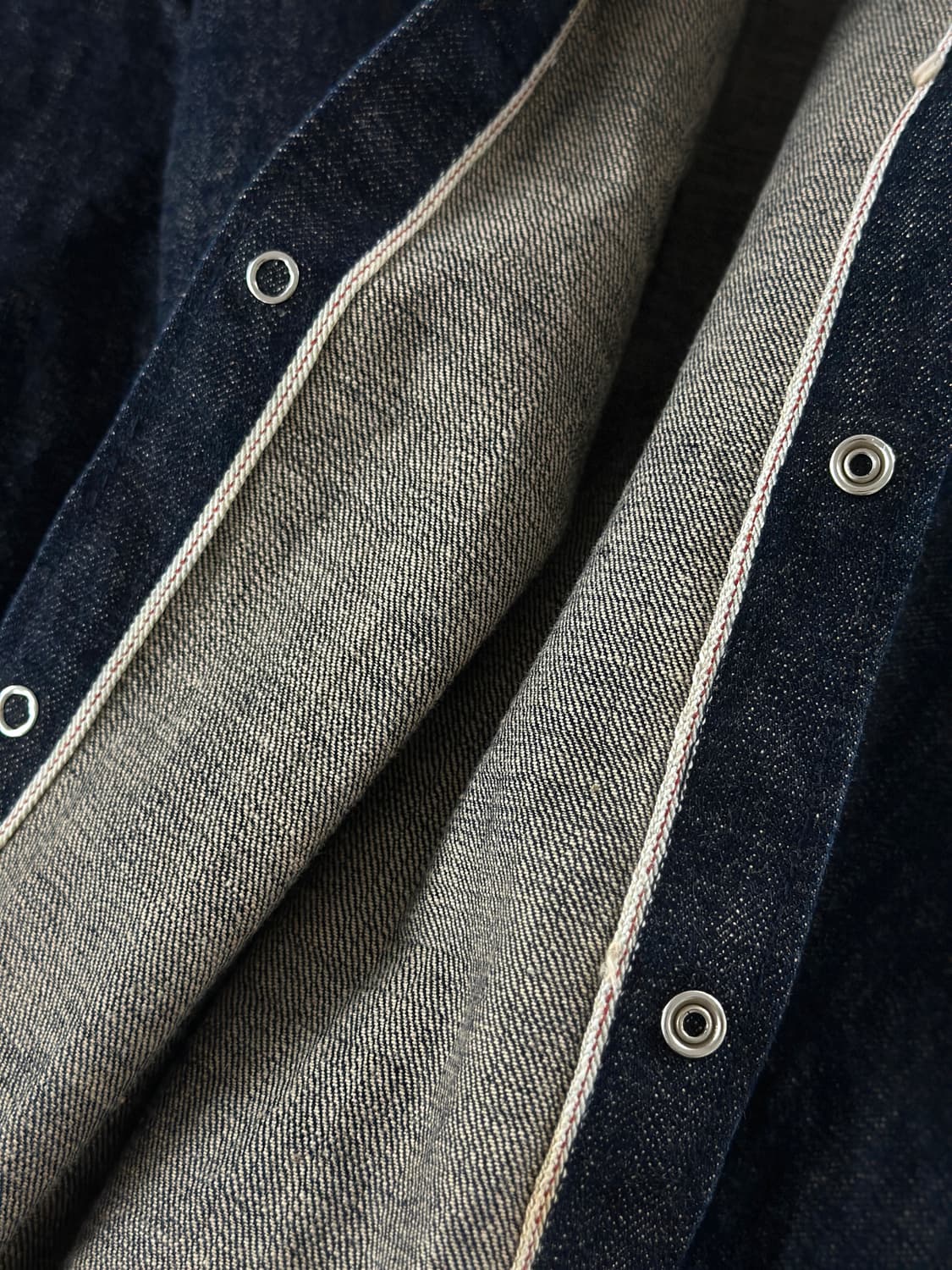 (Sample) 빈티지 인디고 셀비지 데님 워크 셔츠 자켓 상품이미지8