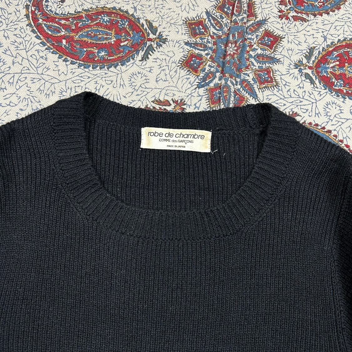 90s 꼼 데 가르송 로브 드 샹브르 크롭 니트 상품이미지5
