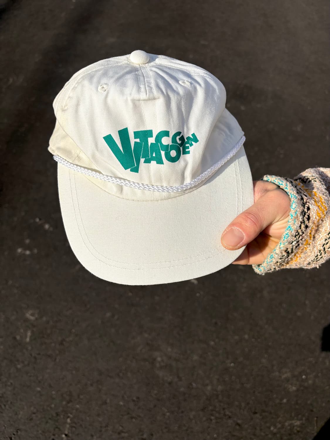 아메리칸 빈티지 화이트 볼캡  상품이미지1