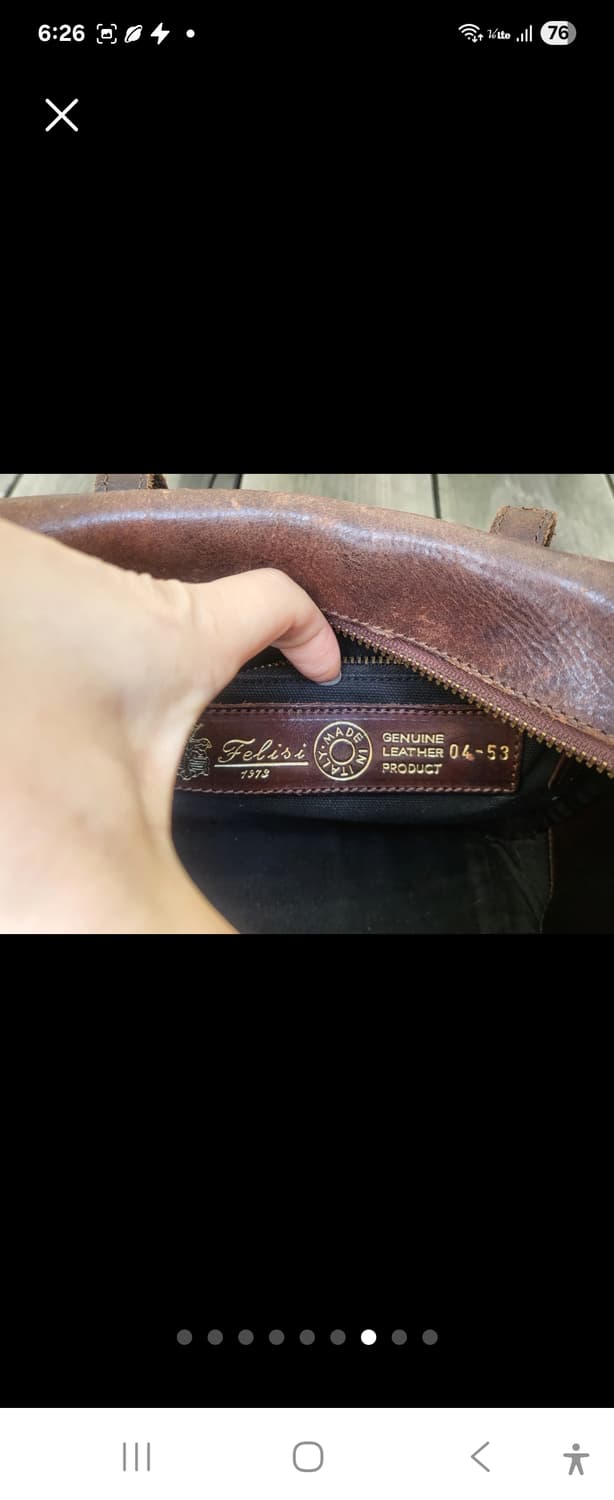 (100%정품)이태리 명품 felisi 리얼가죽 송치 트리밍 퍼 토트백 상품이미지6