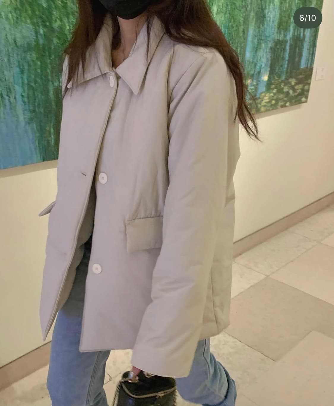 프리티영띵 패딩점퍼 아이보리 상품이미지6