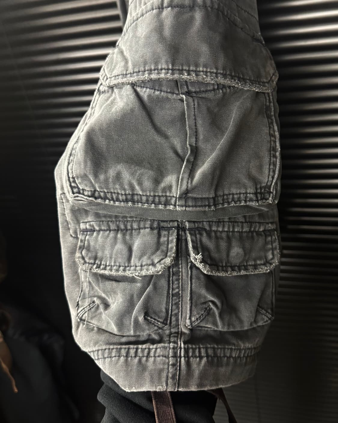 아베크롬비 네이비 남색 워시드 코튼 카고 반바지 쇼츠 30 포켓 빈티지 상품이미지5