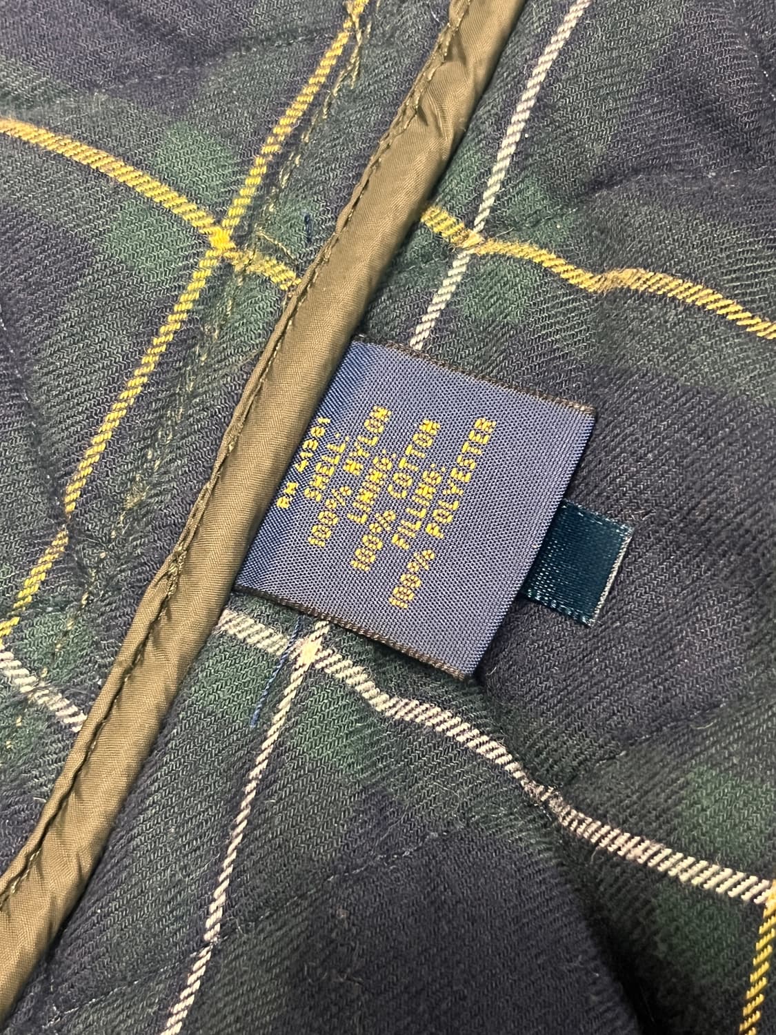 폴로 랄프로렌 퀼팅 베스트 M 올리브 상품이미지5