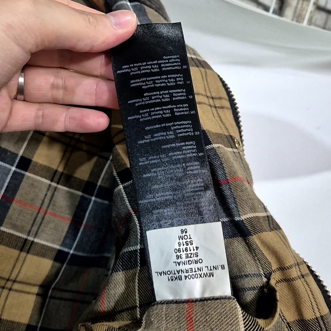 Barbour 바버 인터네셔널 왁시드 자켓 상품이미지8