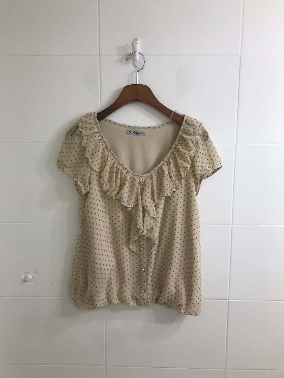 민트 하구미 플라워 도트 블라우스 코디세트 상품이미지8