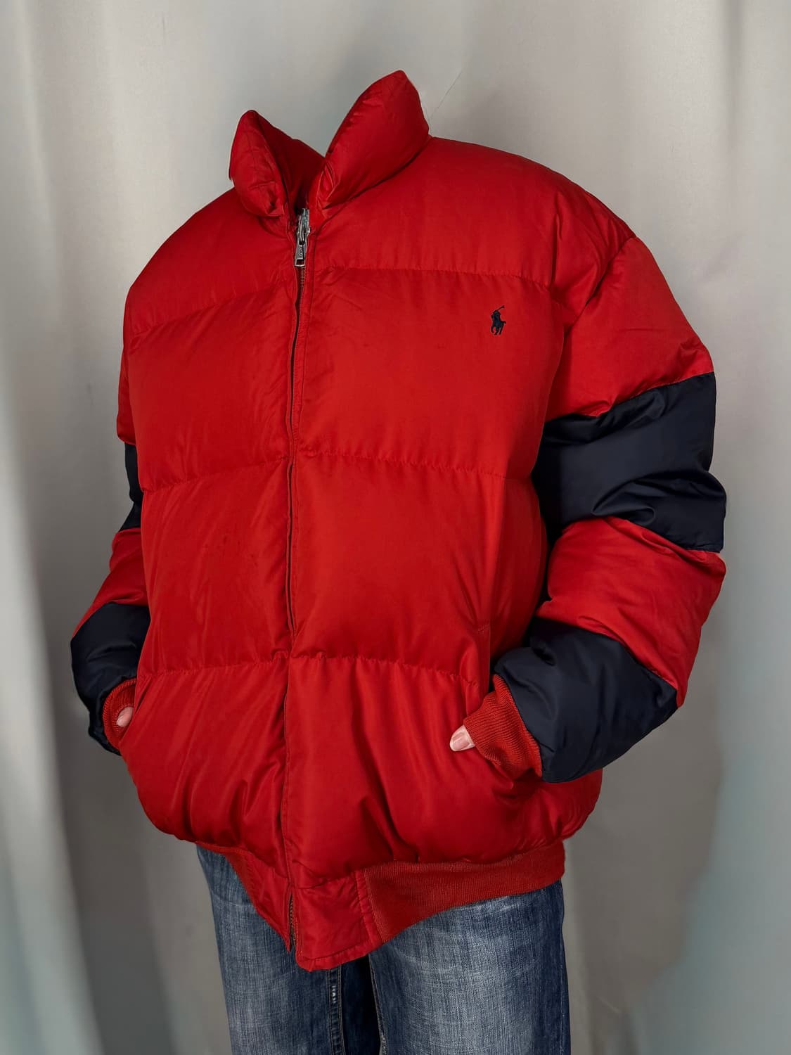 90's 폴로 랄프로렌 블록 다운 푸퍼 재킷 B26 상품이미지4