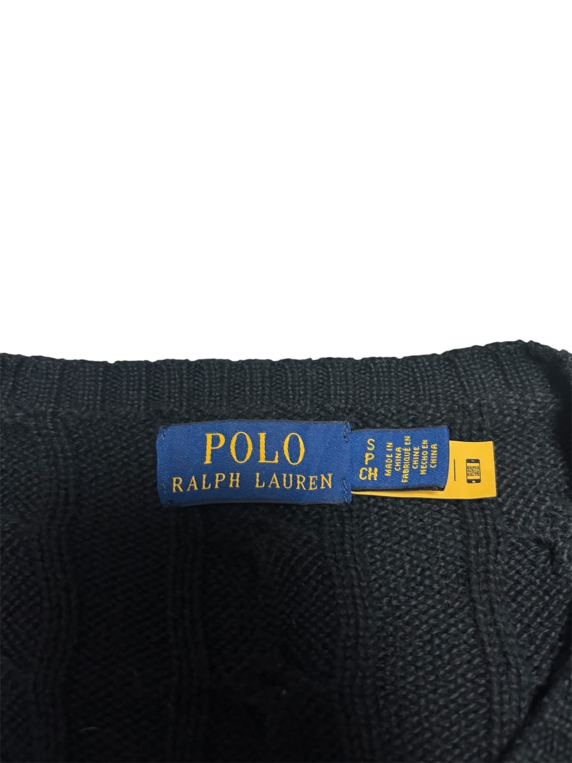 [정품] 폴로 랄프로렌 블랙 케이블 꽈배기 니트 S 상품이미지4
