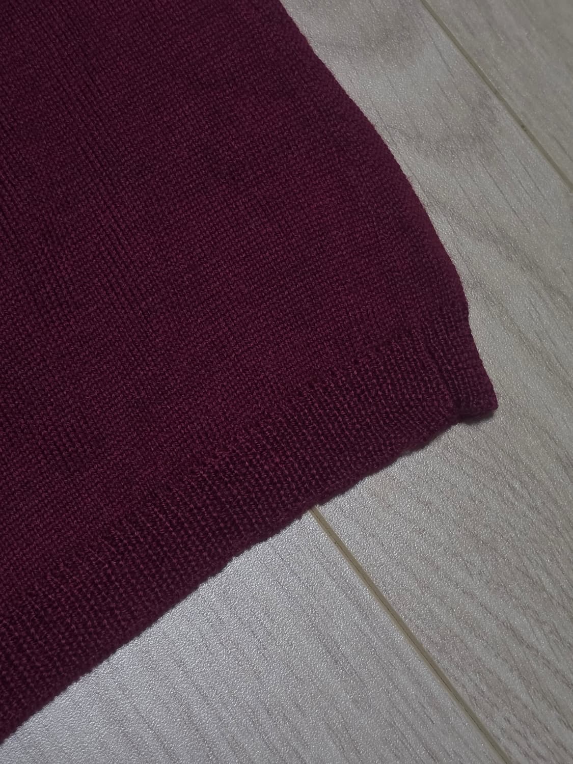 츠모리치사토 버건디 울 반팔니트 상품이미지7