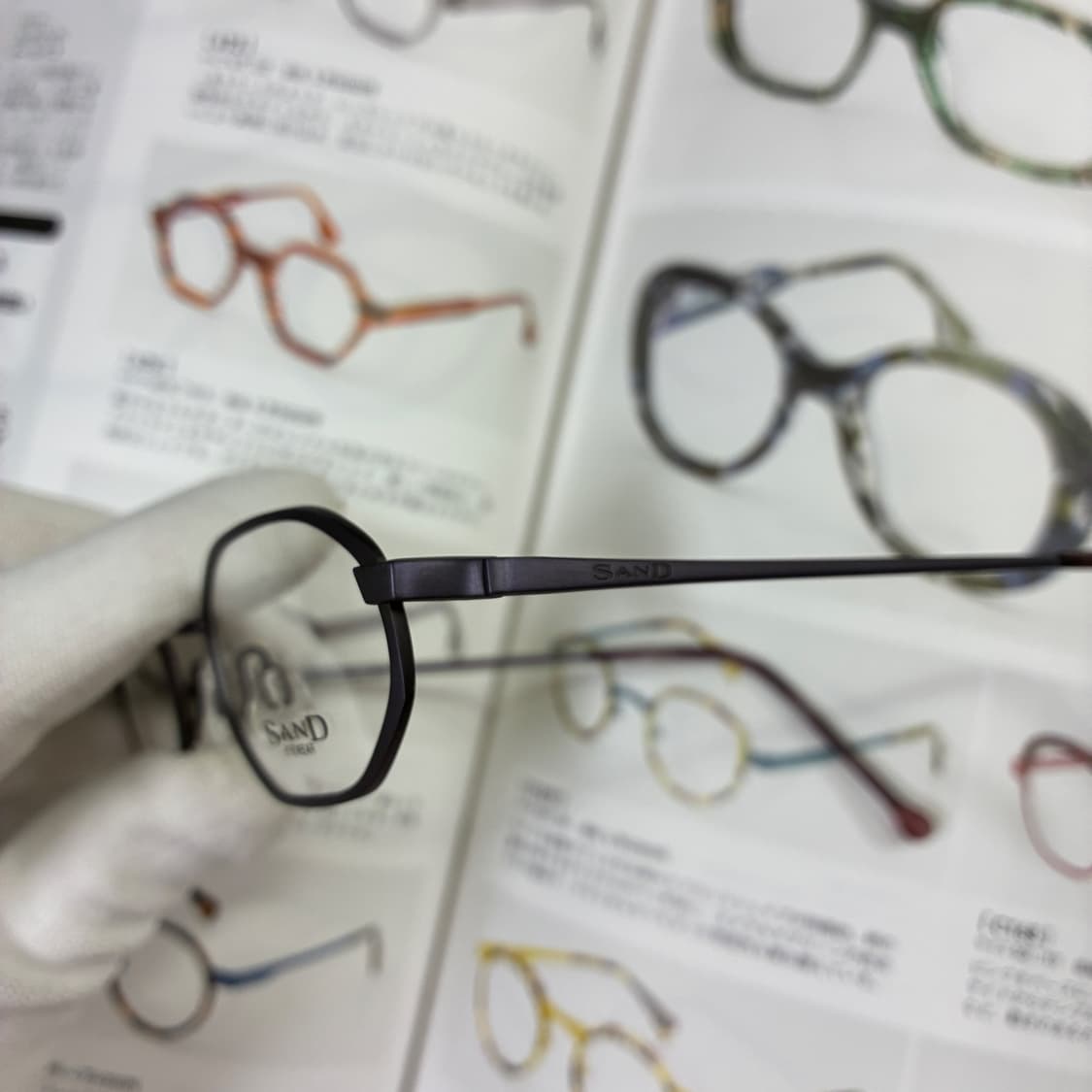 SAND EYEWEAR 8각형 옥타곤 매트 퍼플 티타늄 일본 안경 상품이미지3