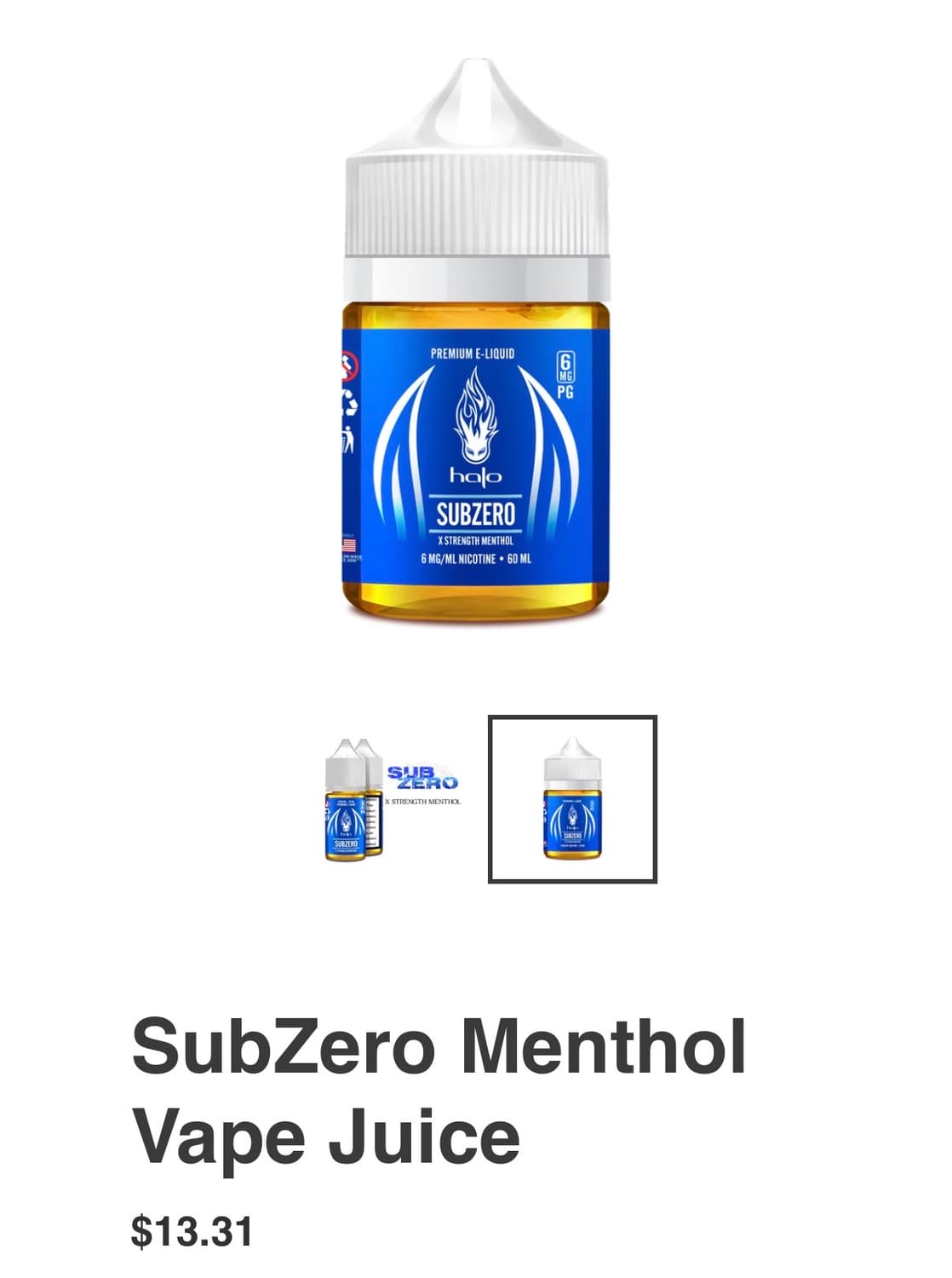 헤일로 서브제로 전자담배 무니코틴 액상 상품이미지4