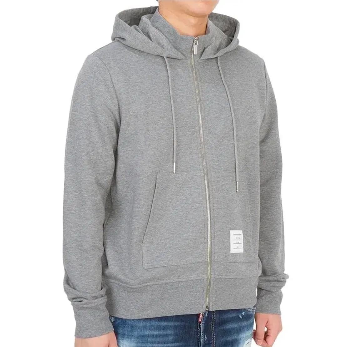 톰브라운 펀넬 라이트 웨이트 루프백 후드집업 5 그레이 상품이미지2