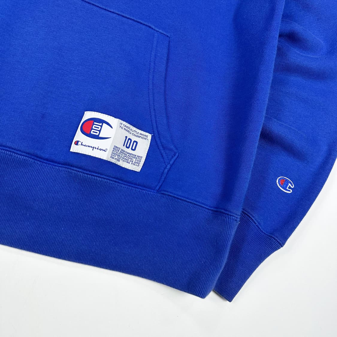 챔피온 애슬레틱 100주년 블루 후드티 (M) 상품이미지4