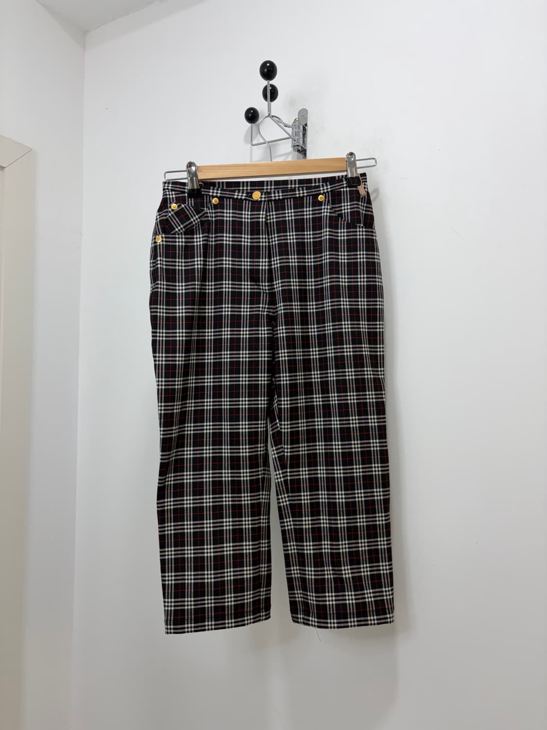 버버리 블랙 노바체크 카프리 팬츠 바지 상품이미지3