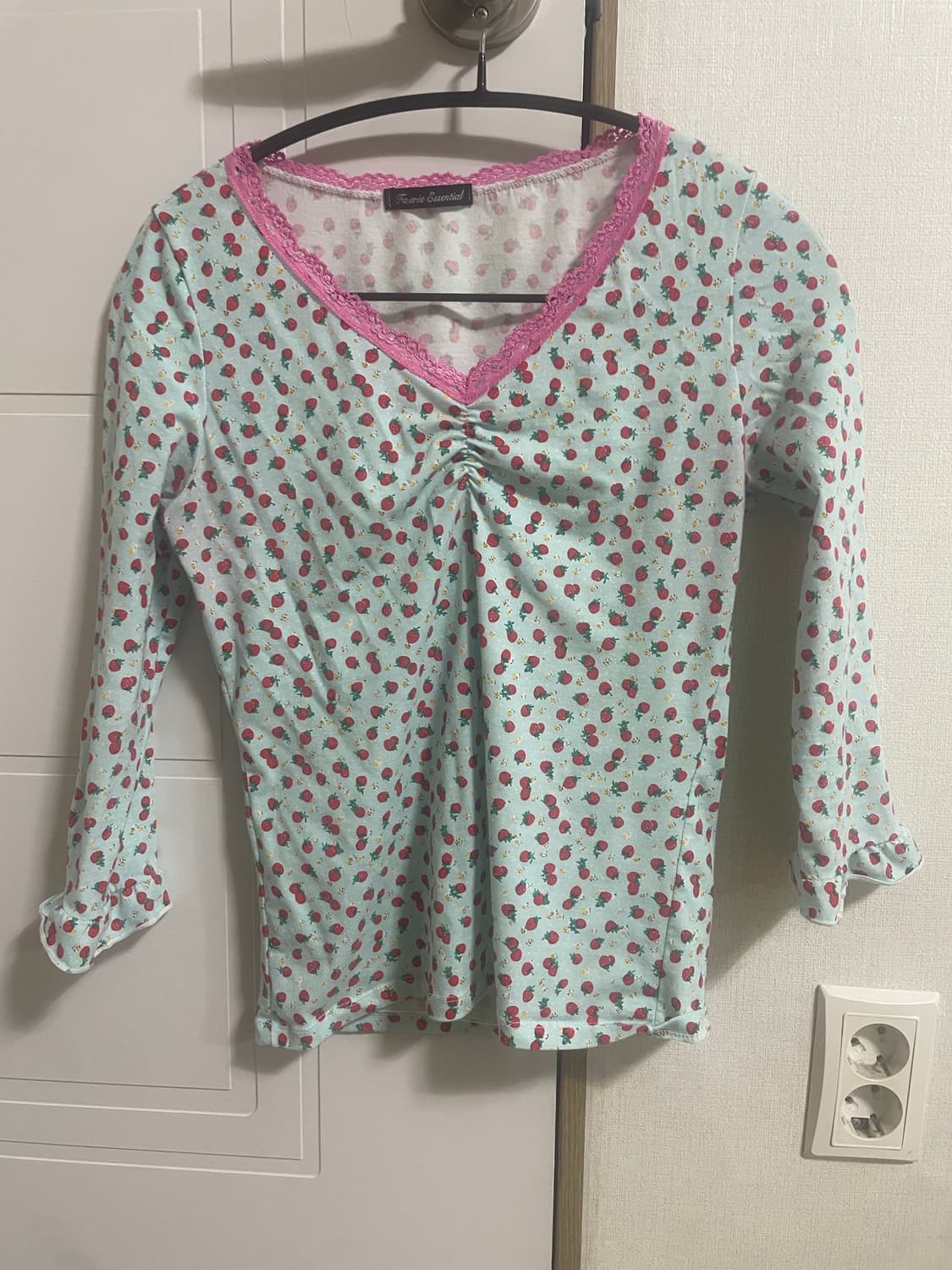 샵페어리 little strawberry lace top (mint) 상품이미지2