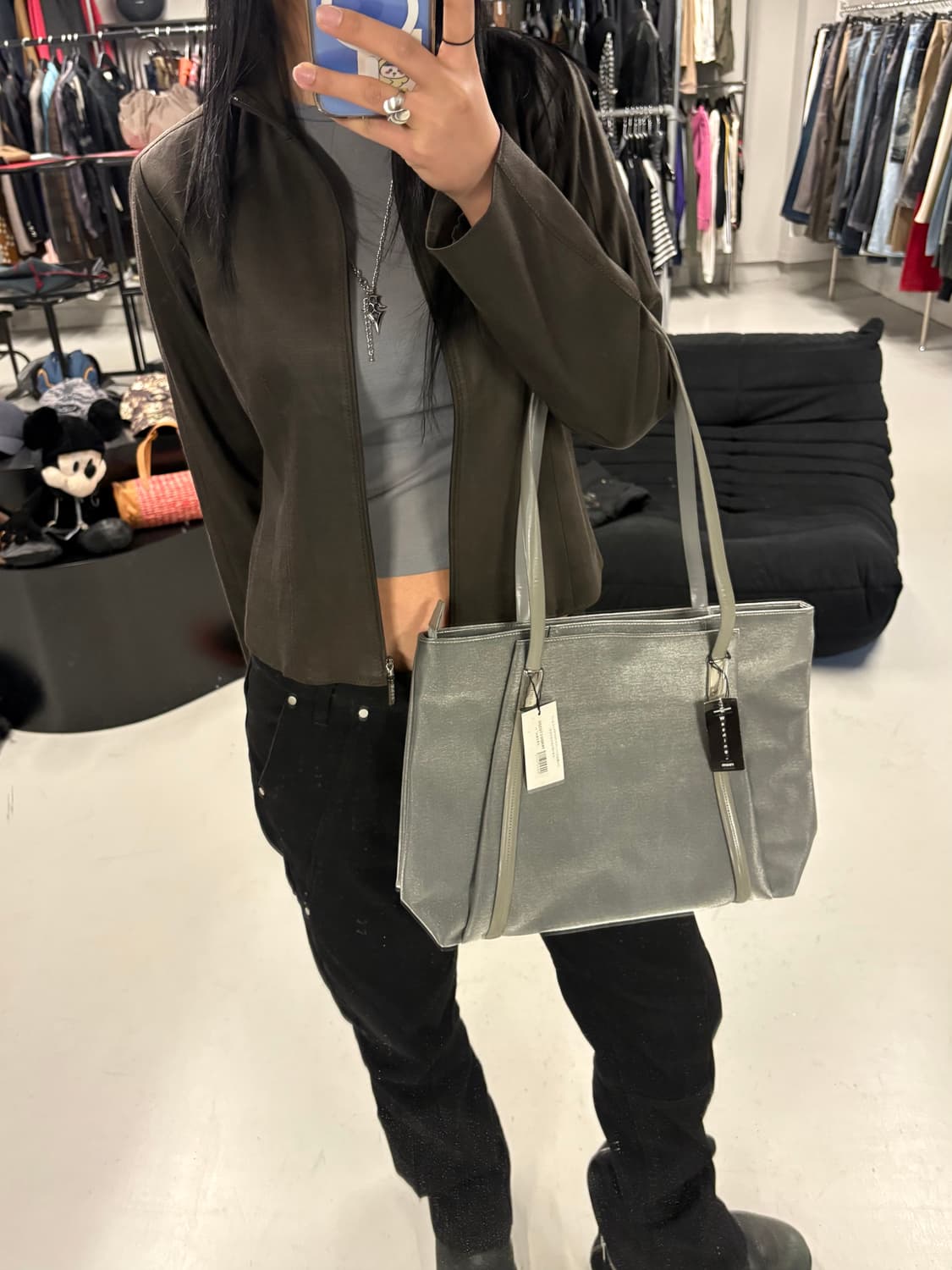 HIROKO KOSHINO metalic tote bag  상품이미지1