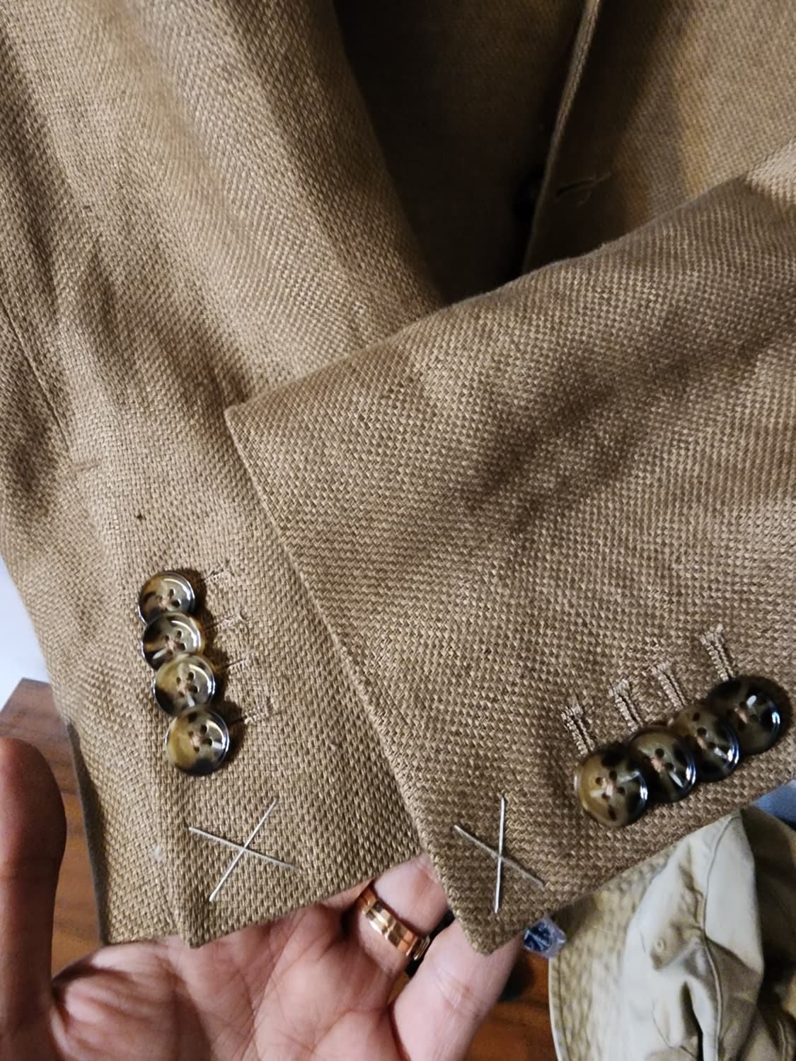 망고 맨 린넨 브라운 자켓 eu50 it54 uk/us40 사이즈 상품이미지4