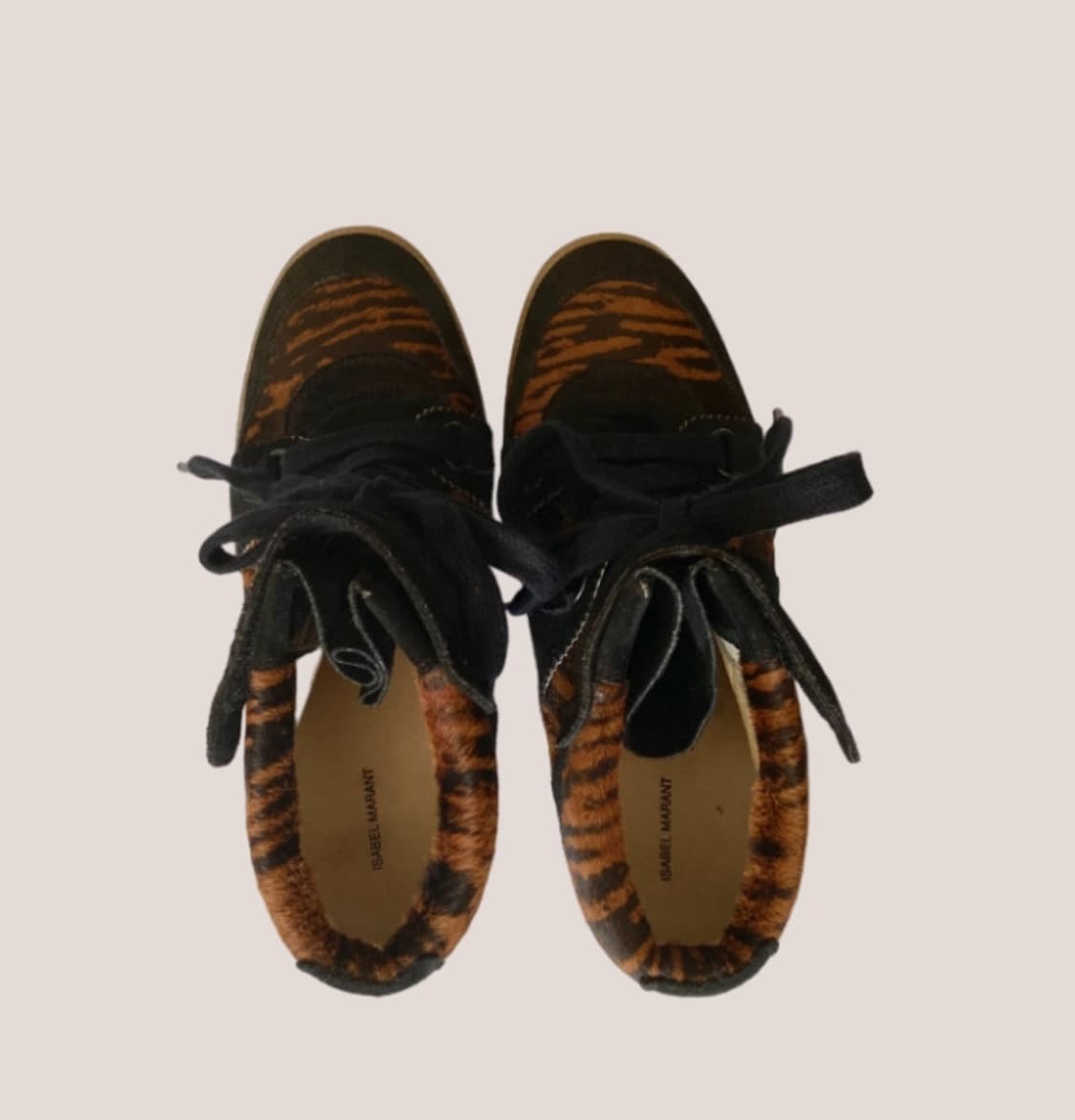 이자벨마랑 isabel marant 블랙 호피 웨지 스니커즈 36 상품이미지4