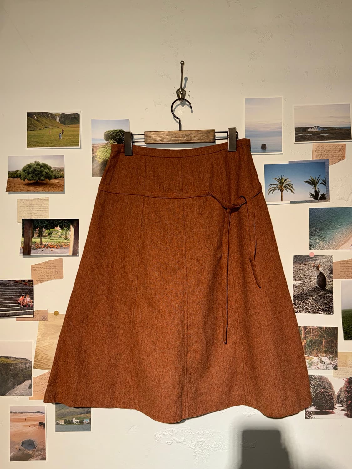 samansa mos2 울 리본 스커트 상품이미지1