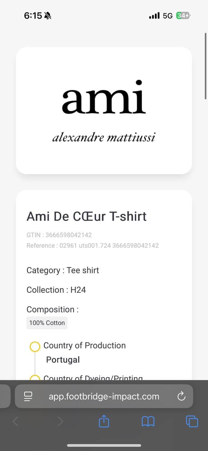 아미 네이비 정품 반팔 티셔츠 팝니다 상품이미지3