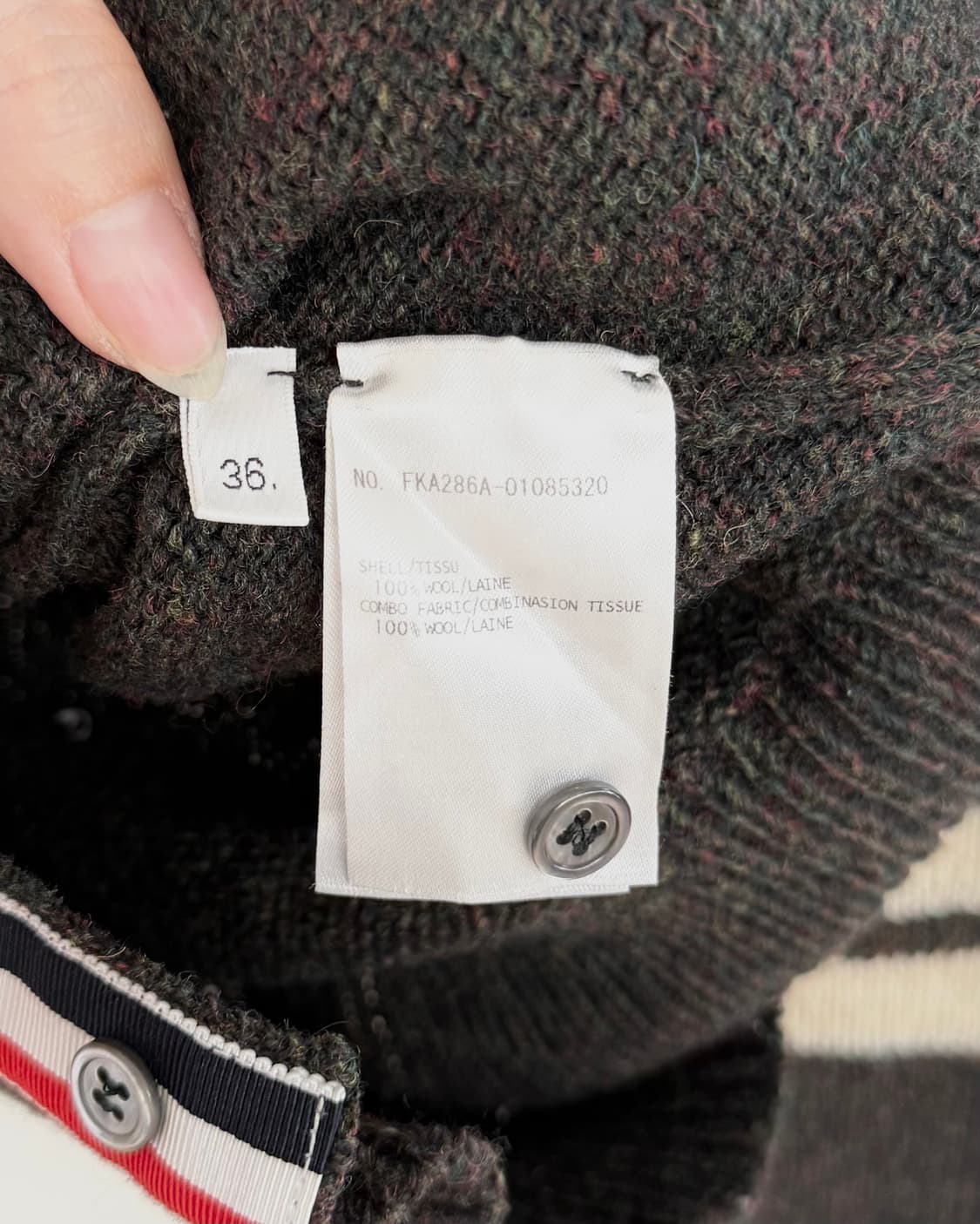 톰 브라운 다크 그린 울 크루넥 스웨터 상품이미지8