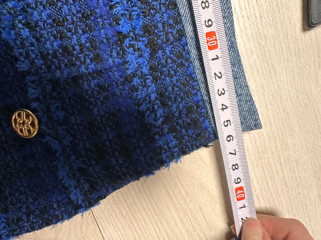 산드로 sandro 데님 트위드 스커트 36 새상품 상품이미지7