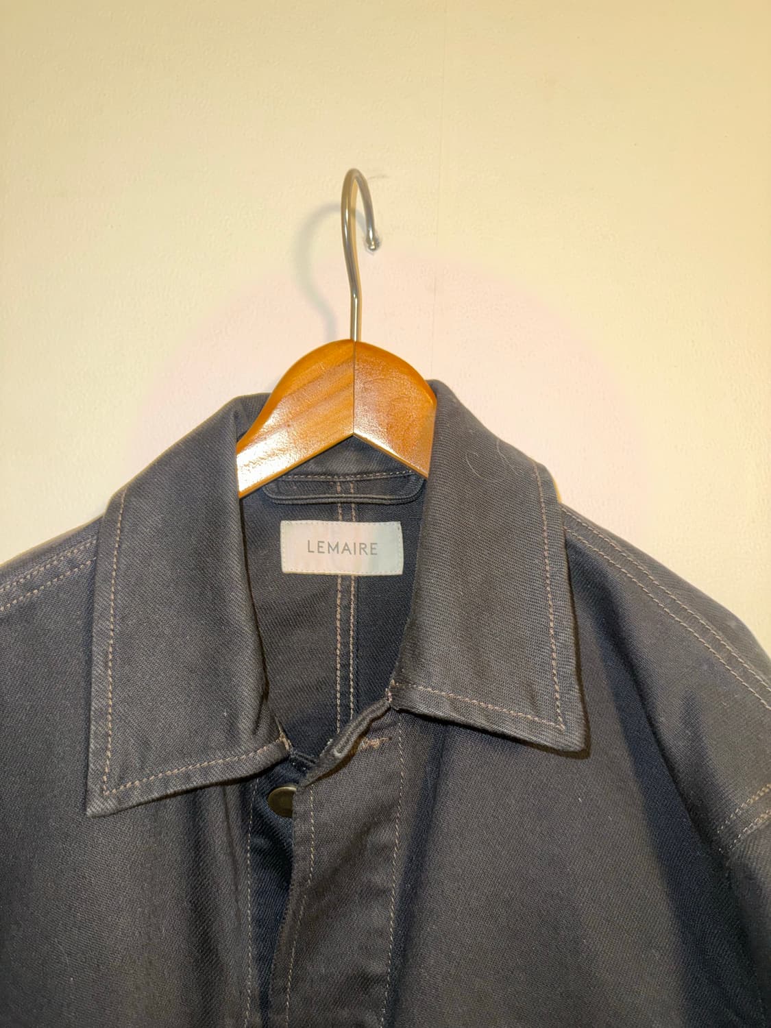 르메르 21ss 블랙 데님 지퍼 트러거 자켓(46사이즈) 상품이미지3