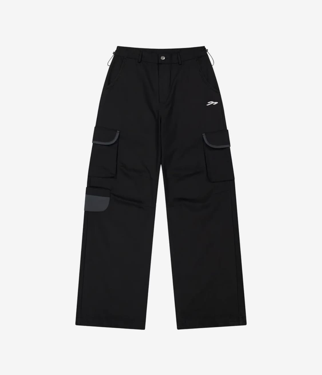 탄산마그네슘X주영 와이드 링거 카고 팬츠 블랙 상품이미지1