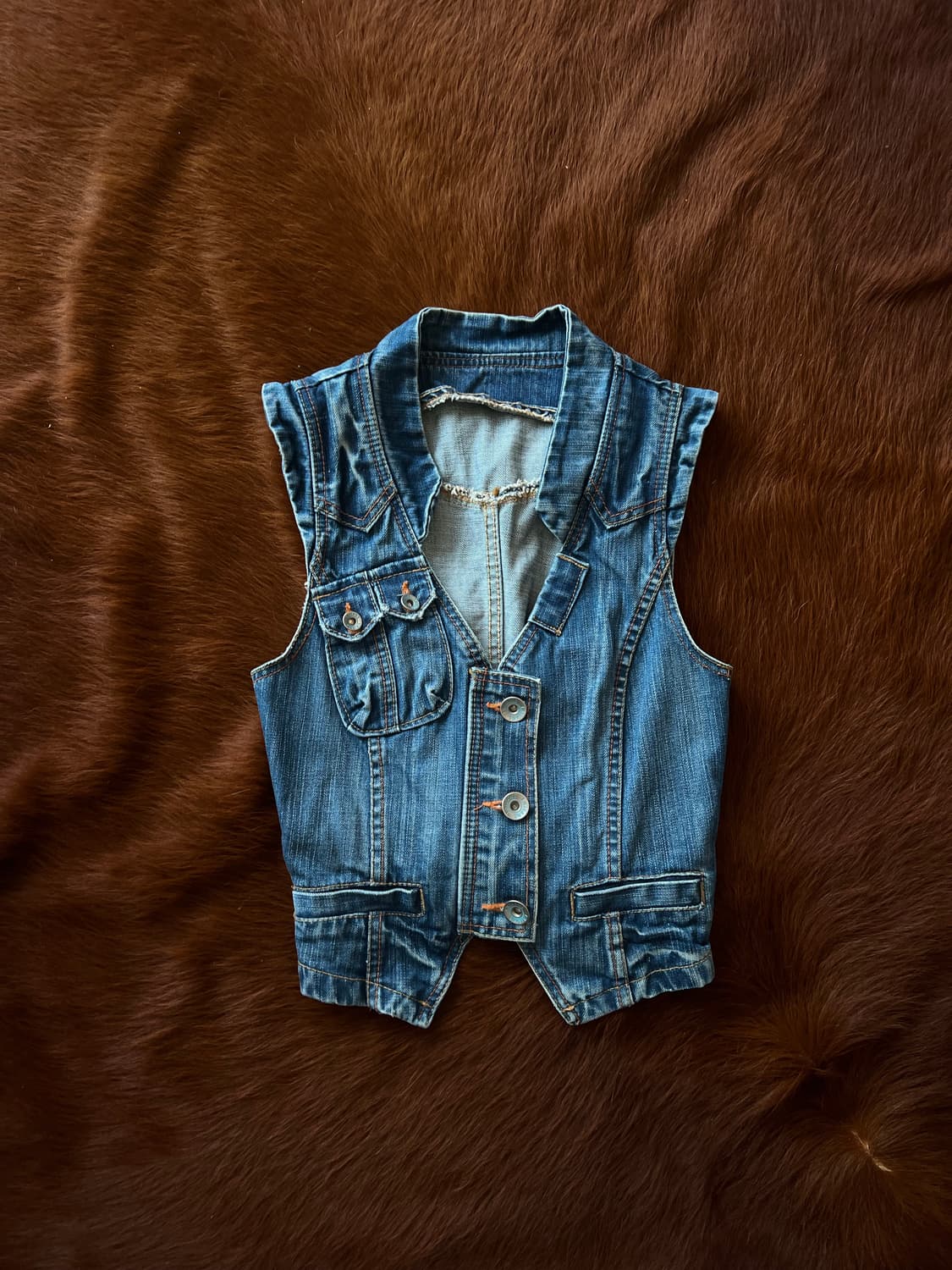 빈티지 데님 베스트 상품이미지1