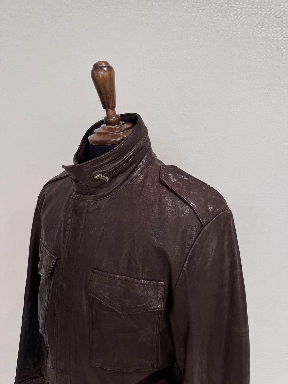 VINO 빈티지 레더 필드 자켓 (Brown)  상품이미지7