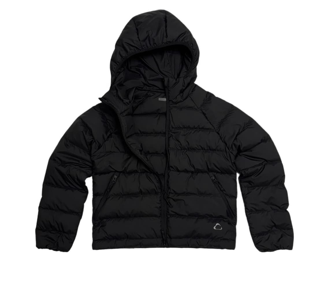 YUE project 후드 패딩 경량패딩 블랙 상품이미지2