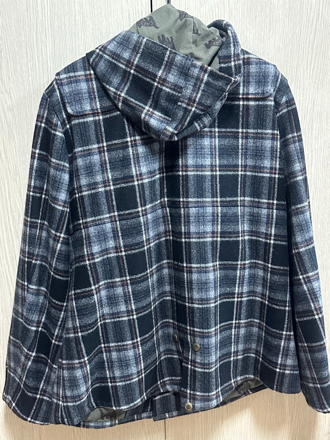 사파리스팟 레기온 퍼 체크 더플 코트 1사이즈 상품이미지8