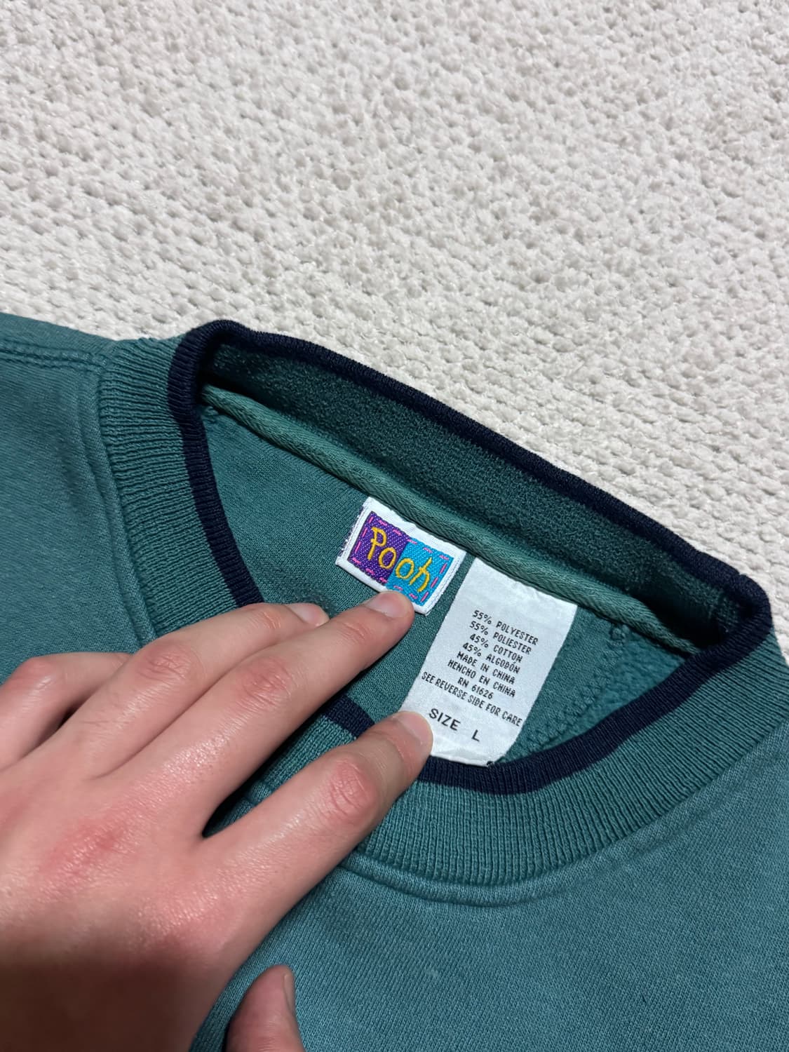 디즈니 푸우 타이거 자수 스웻셔츠 L 상품이미지4