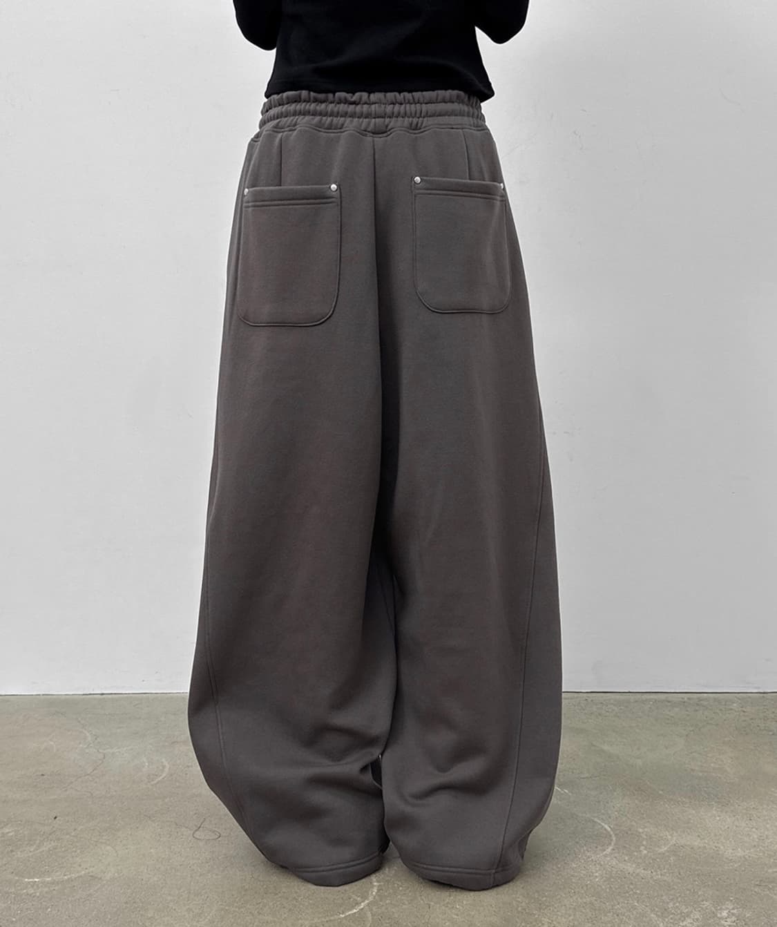 블랙업 델티 기모 밴딩팬츠 블랙 상품이미지4