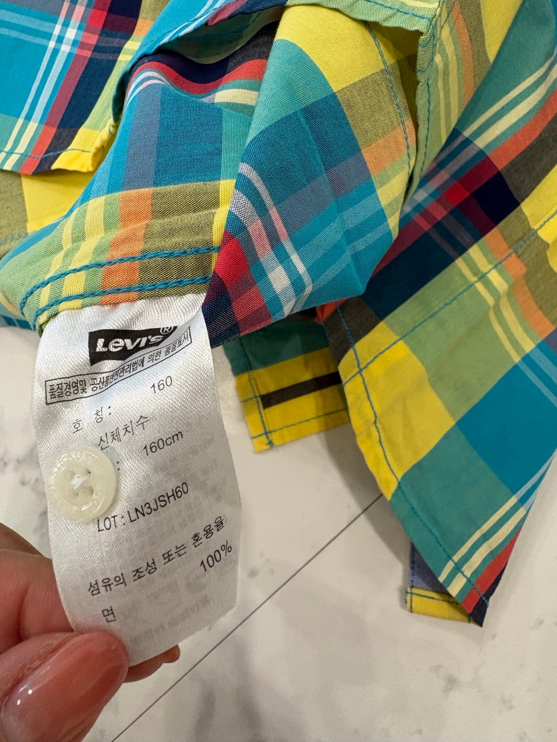 levis y2k checkered sleeveless shirt 상품이미지3