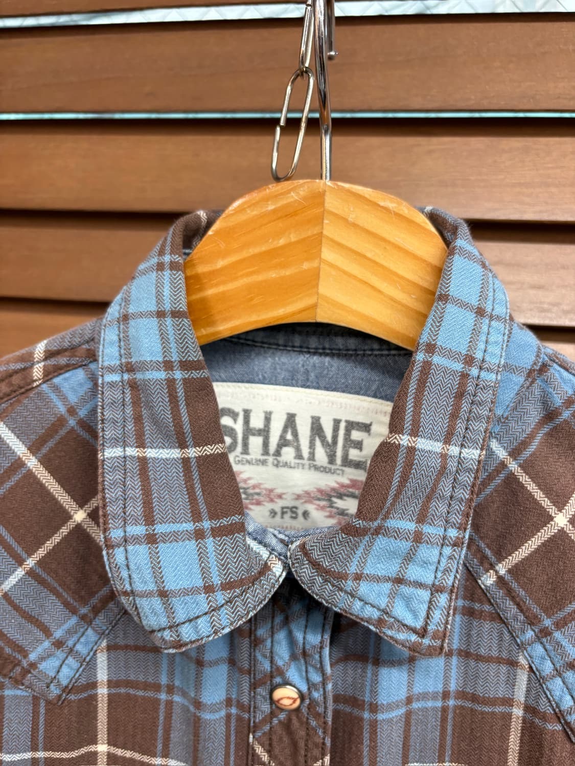 SHANE 쉐인 진 웨스턴 타탄체크 셔츠 상품이미지10