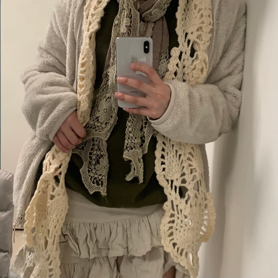 빈티지 카키/브라운 그런지페어리 코디세트 상품이미지4