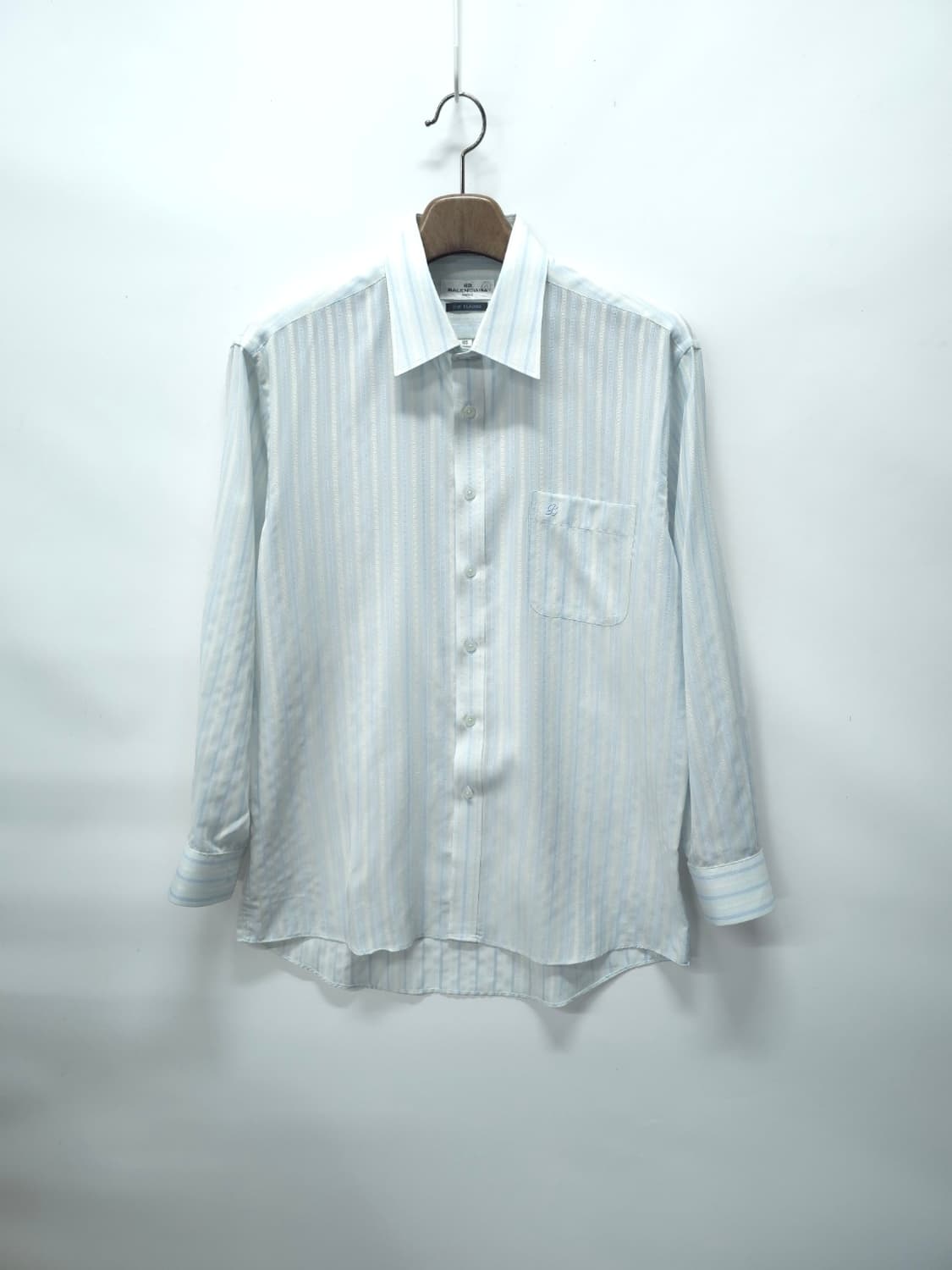 발렌시아가 울실크혼방 클래식 스트라이프 봄여름 셔츠 (105) 상품이미지1