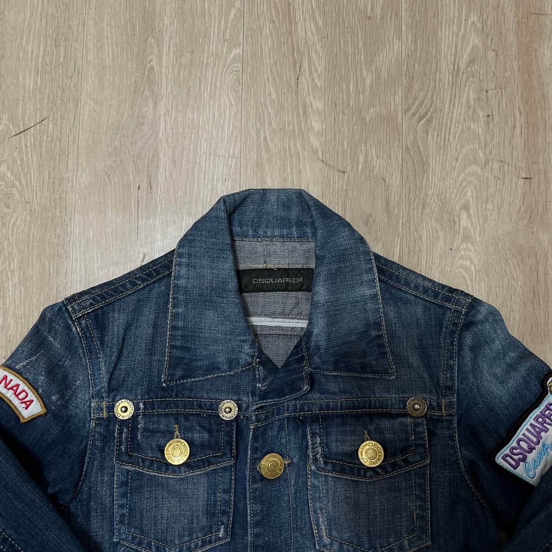 디스퀘어드2 Dsquared2 여성 멀티 패치 데님 청자켓 40사이즈 상품이미지7