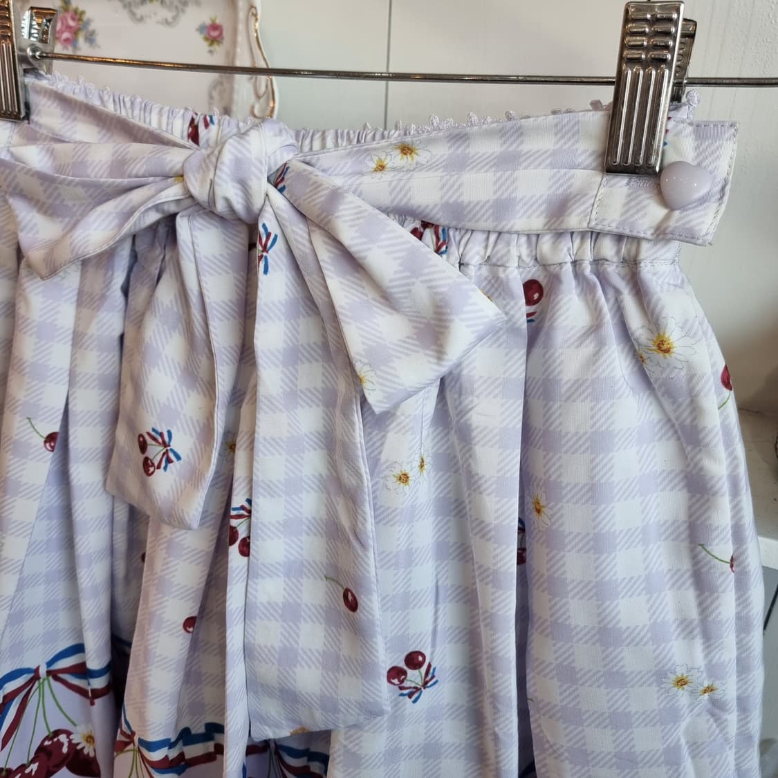  Ank Rouge(앙크루즈) 체리 리본 플레어 스커트  상품이미지6