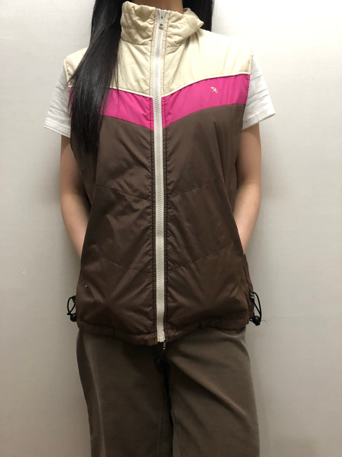 빈티지 아놀드파머 브라운 패딩 베스트 상품이미지1